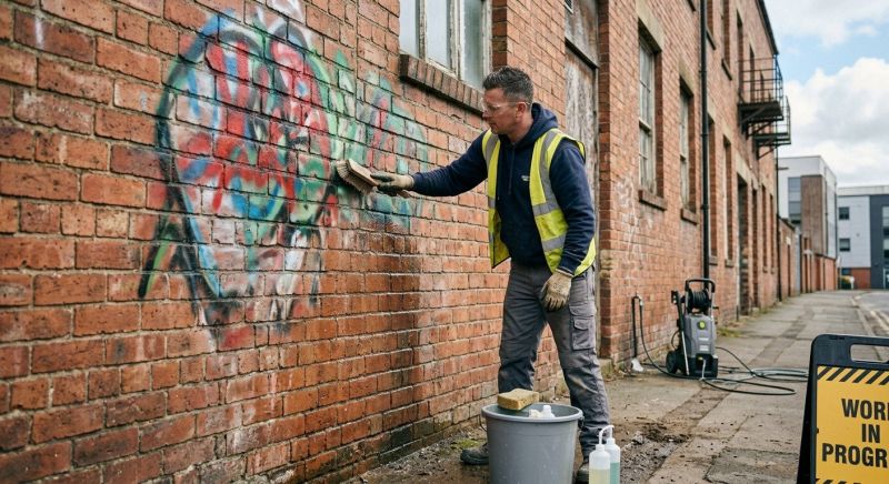 Brick Graffiti Cleaning Service